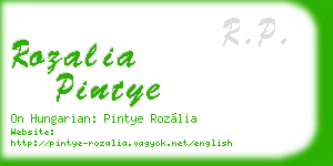 rozalia pintye business card